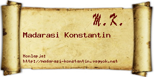 Madarasi Konstantin névjegykártya